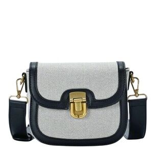 Antik Kraft Black and White Crossbody Bag